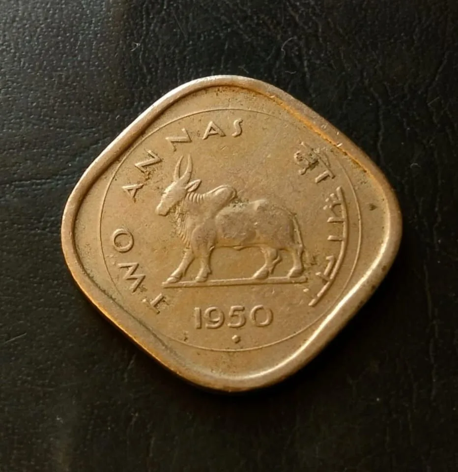 Bull Coin Rare 2 anna year 1950