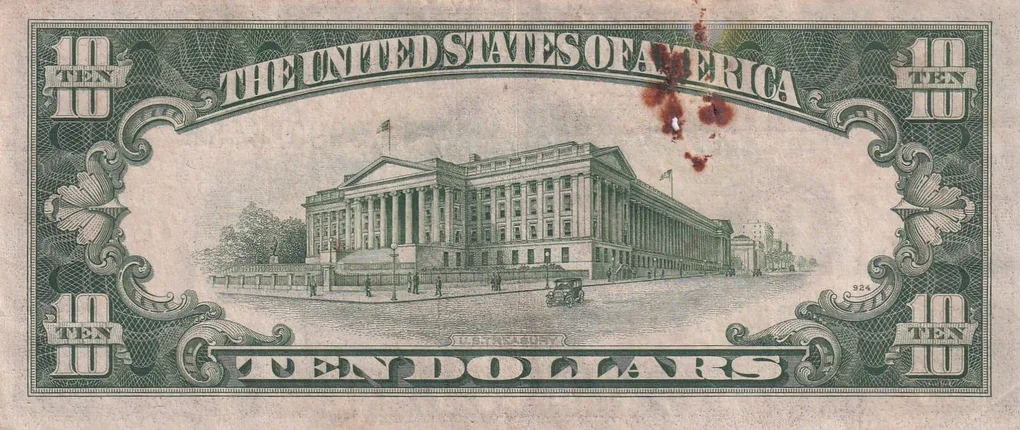 America 10 Dollar (1934 Series) Rare Note #B2