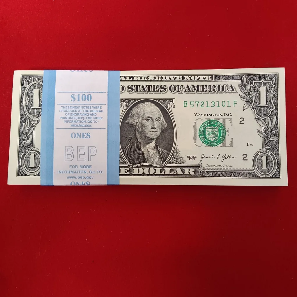 Extremely Rare One Dollar Serial Full Bundle Gem Bunc Condition United States of America