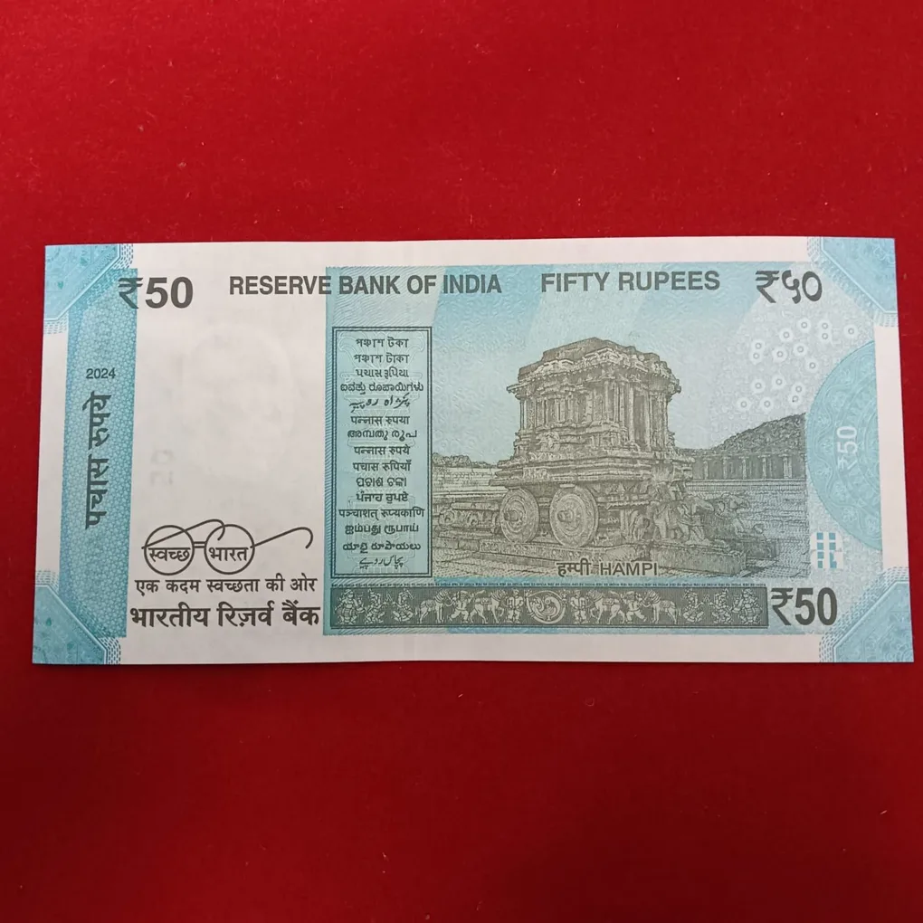 50 Rs Rare Fancy Number Note 666666 Gem Unc Condition 2024 Year Sku 08