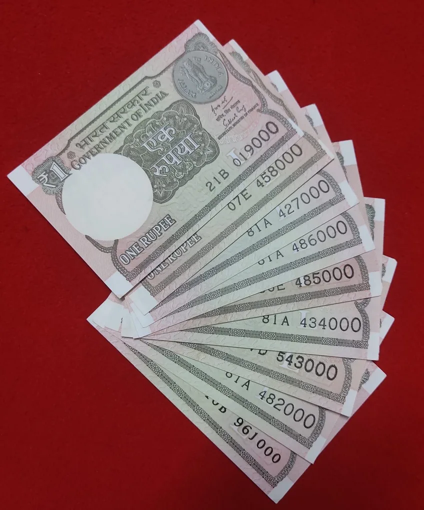 Semi Fancy Number One Rupee Set