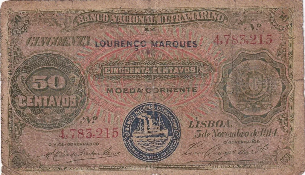 Angola 50 Centavos Rare Note #B2
