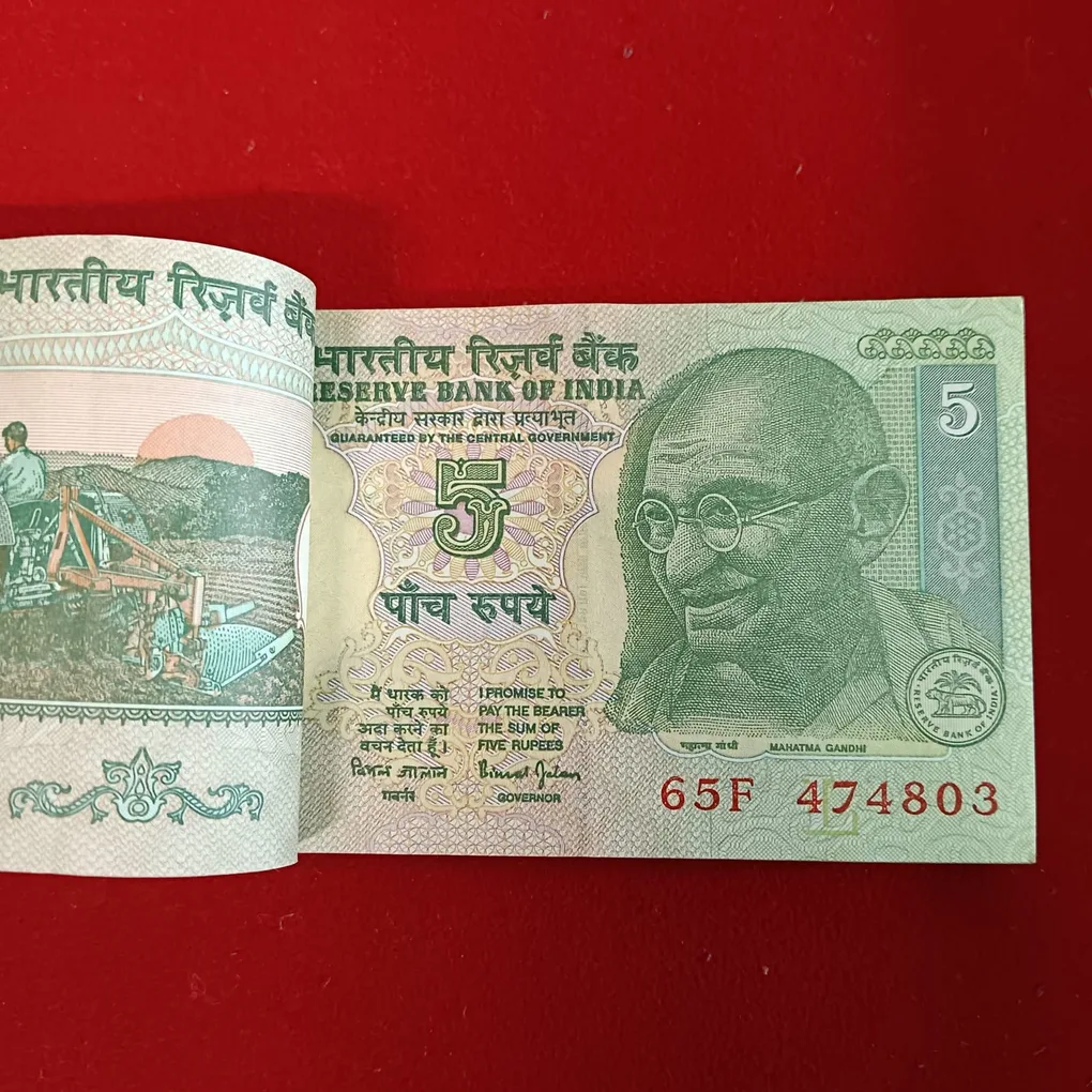 Five Rs Rare Mahatma Gandhi Full Bundle Governor Bimal jalan Unc Condition 474801