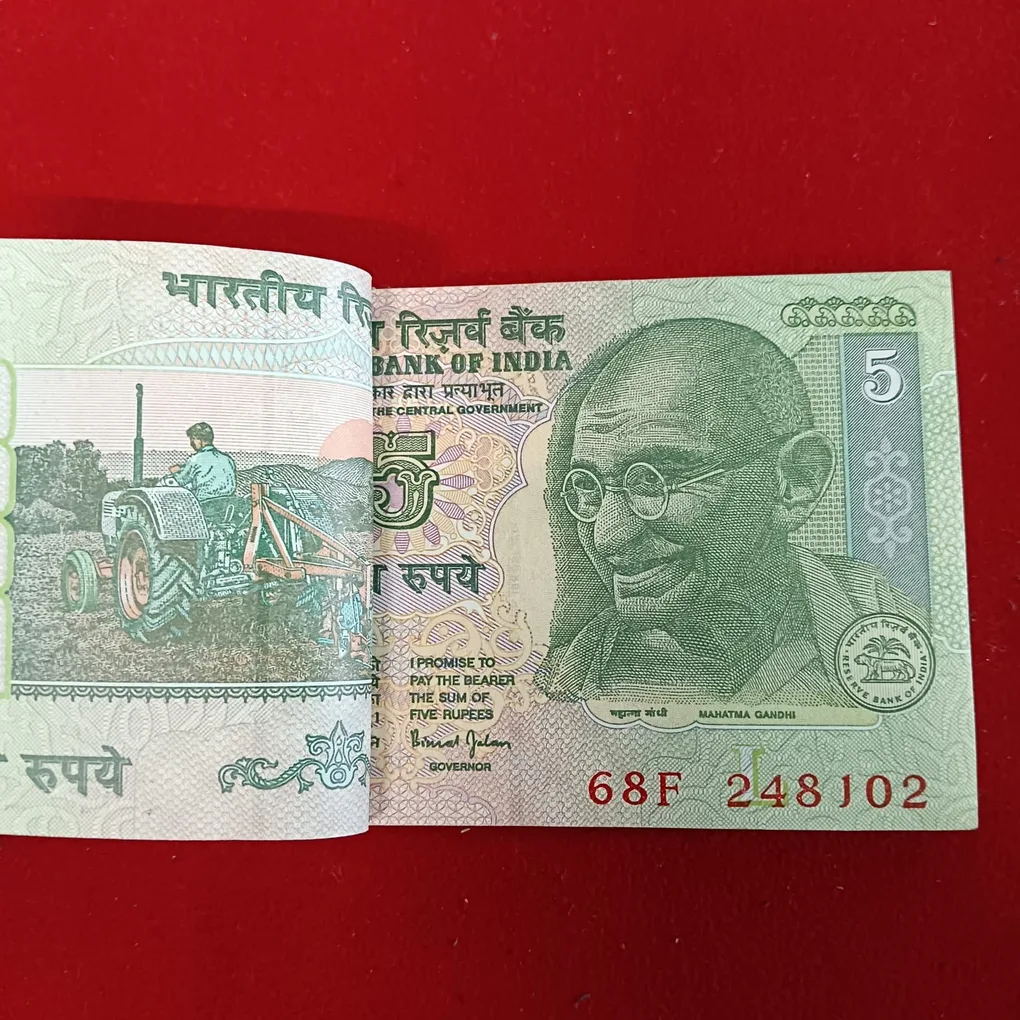 Five Rs Rare Mahatma Gandhi Full Bundle Governor Bimal jalan Gem Unc Condition 248101