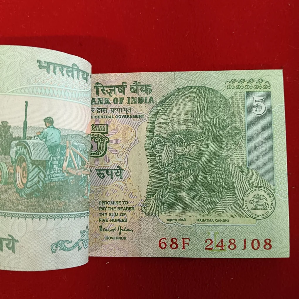 Five Rs Rare Mahatma Gandhi Full Bundle Governor Bimal jalan Gem Unc Condition 248101