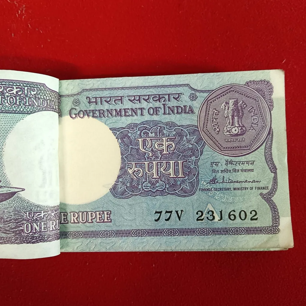 One Rs Rare Small Coin Full Bundle Finance Minister S.Venketraman 1989 Year Unc Condition 231601