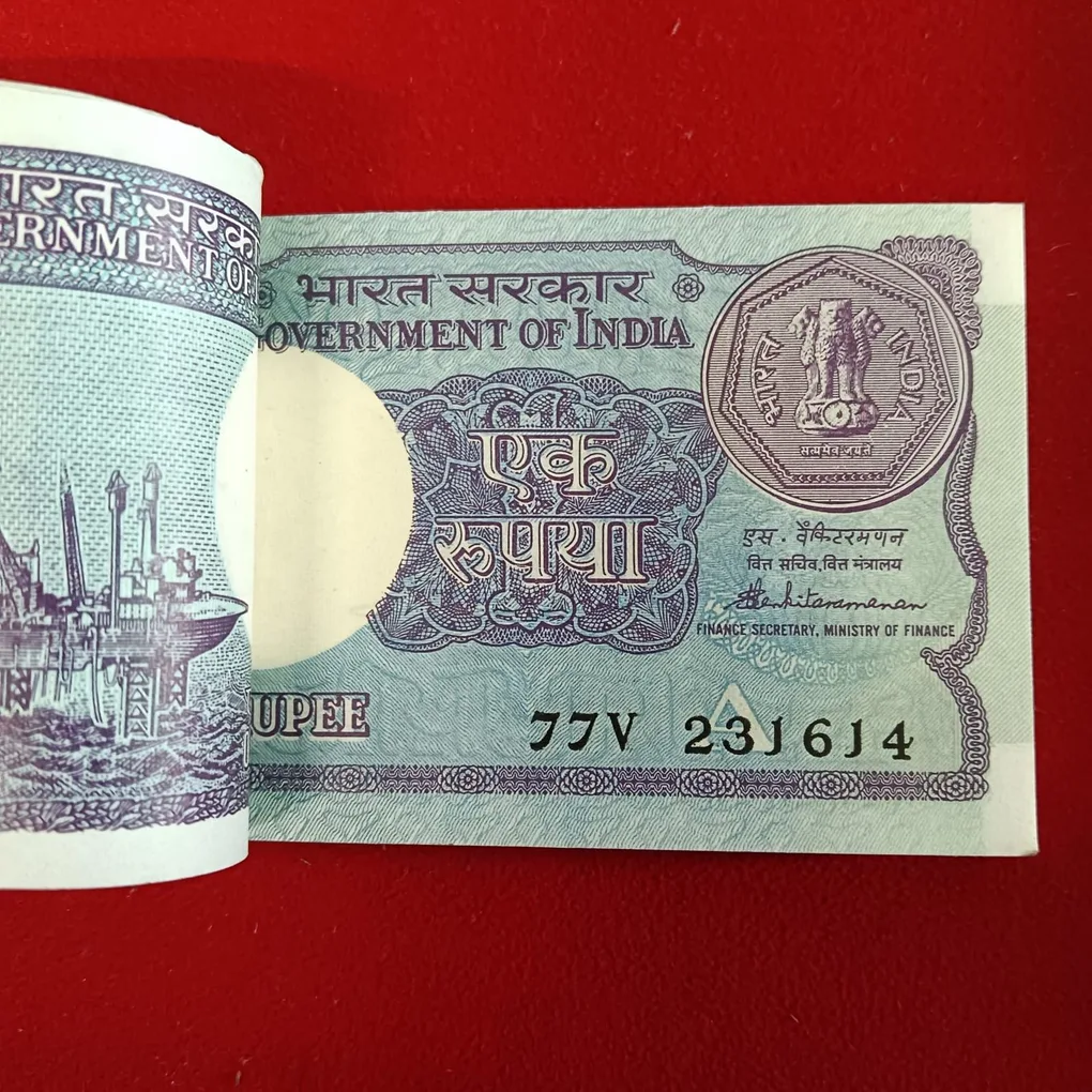 One Rs Rare Small Coin Full Bundle Finance Minister S.Venketraman 1989 Year Unc Condition 231601
