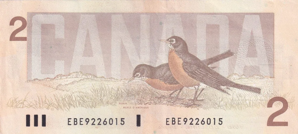 Canada 2 Dollars Rare Rare Note #B2