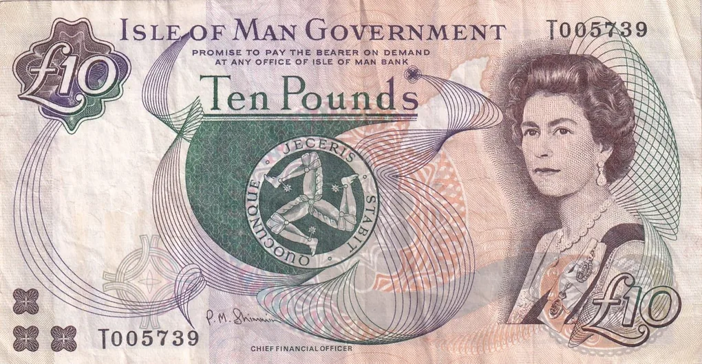 Isle of Man 10 Pounds - Elizabeth II Rare Note #B2