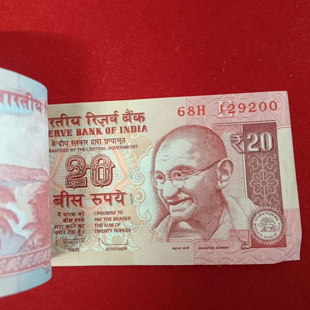 Extremely Rare Twenty Rs Old Red Issue Full Mule Bundle Governor D.Subaraw Double No 129129 Year 2014 129101