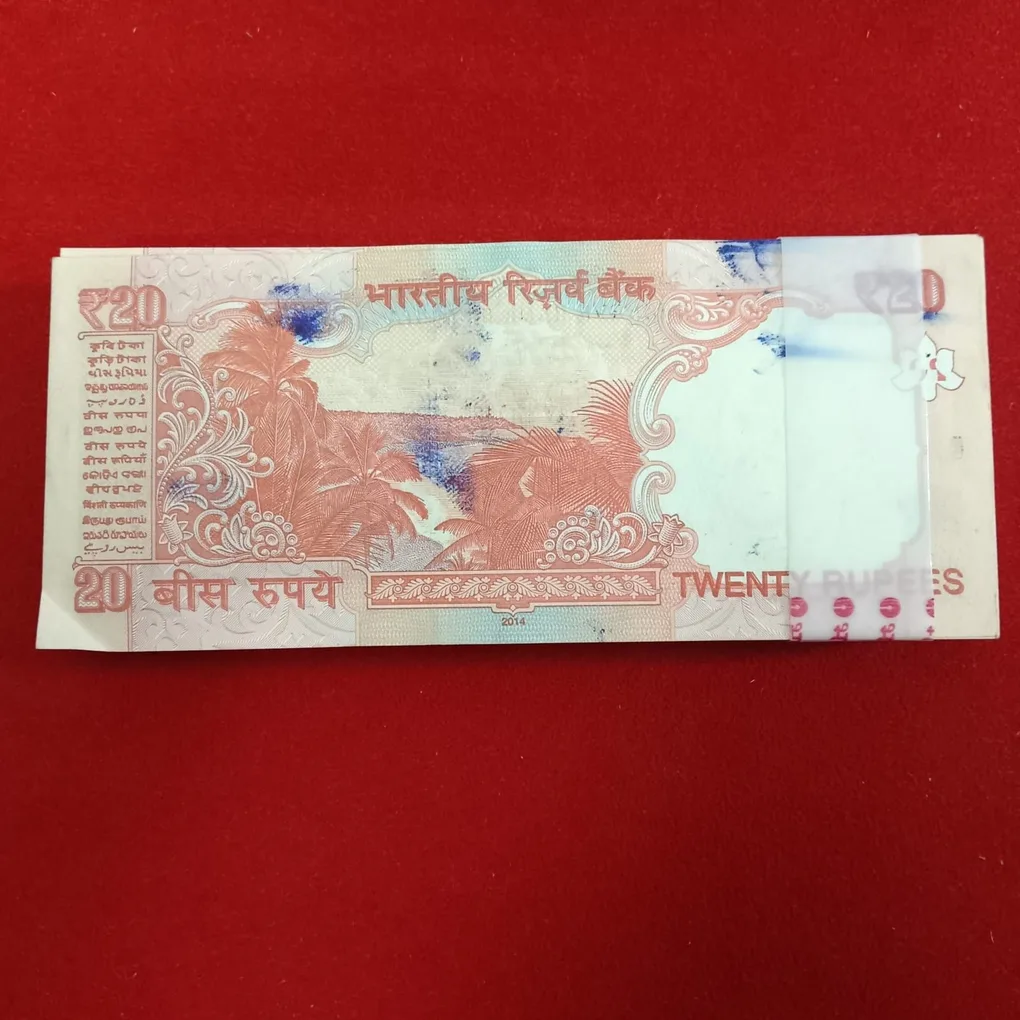 Extremely Rare Twenty Rs Old Red Issue Full Mule Bundle Governor D.Subaraw Double No 129129 Year 2014 129101