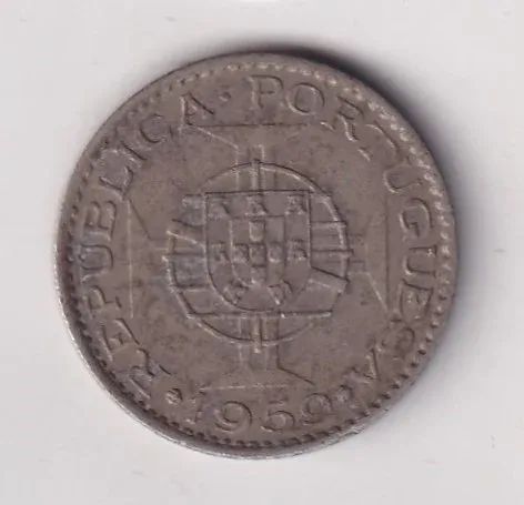 India, Portuguese 6 Escudos 1959 - Republic Rare Coin
