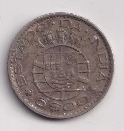India, Portuguese 6 Escudos 1959 - Republic Rare Coin