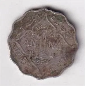 British India 1 Anna 1908 (Edward VII) Rare Coin