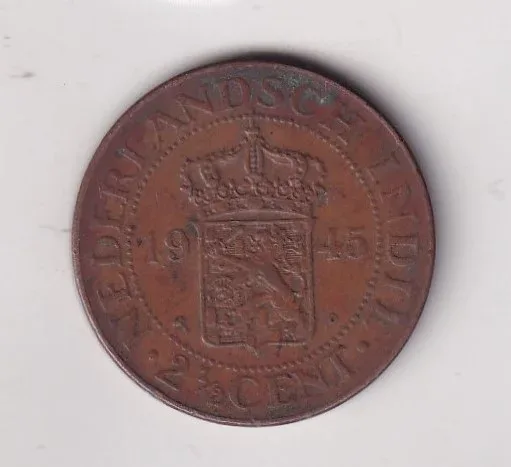 Indonesia › Netherlands East Indies 2½ Cents 1945 Rare Coin