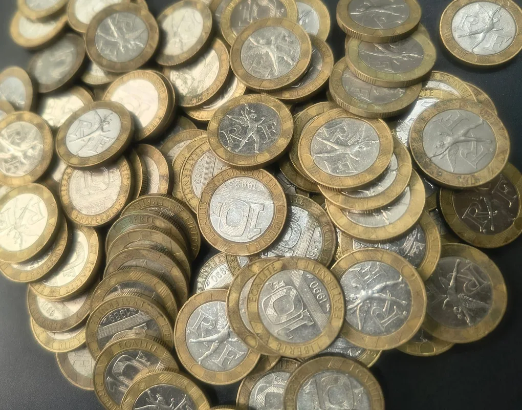Francs 10 Franc Rare Bimetallic Coin ( 10 PCS LOTT) #AA- 31