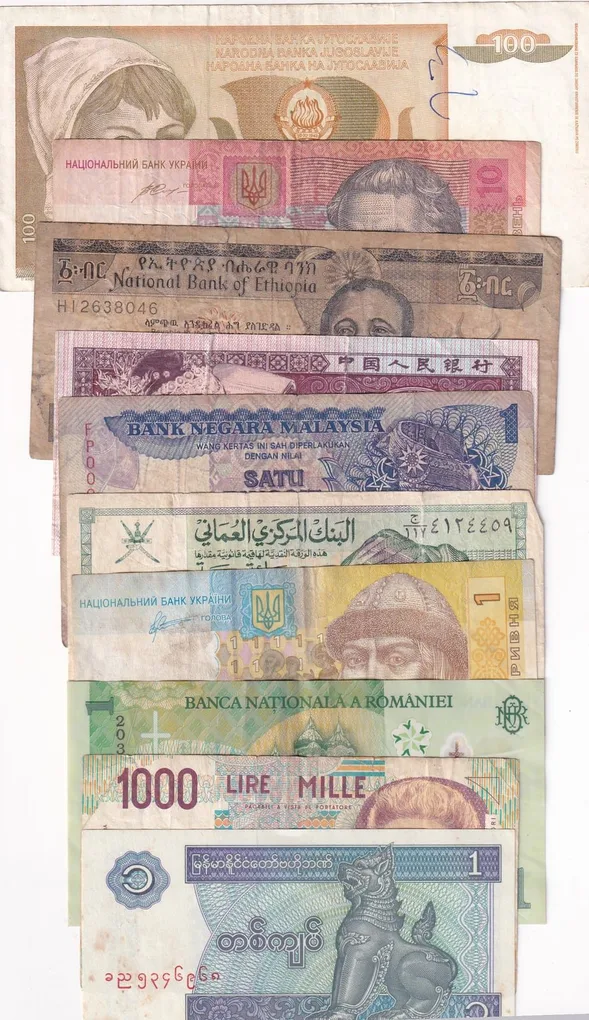 10 Different World Note (10 PCS Lott)