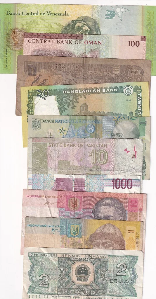 10 Different World Note (10 PCS Lott)#SK-51