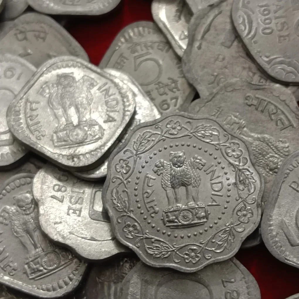 5 Paise 10 Paise Aluminium Coins Gem Bunc Condition 50 Pcs Given