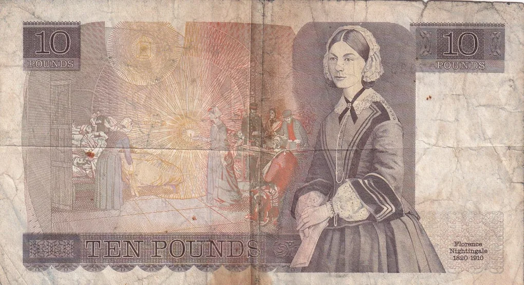 England 10 Pounds Elizabeth II Old Issue Rare Note #B2