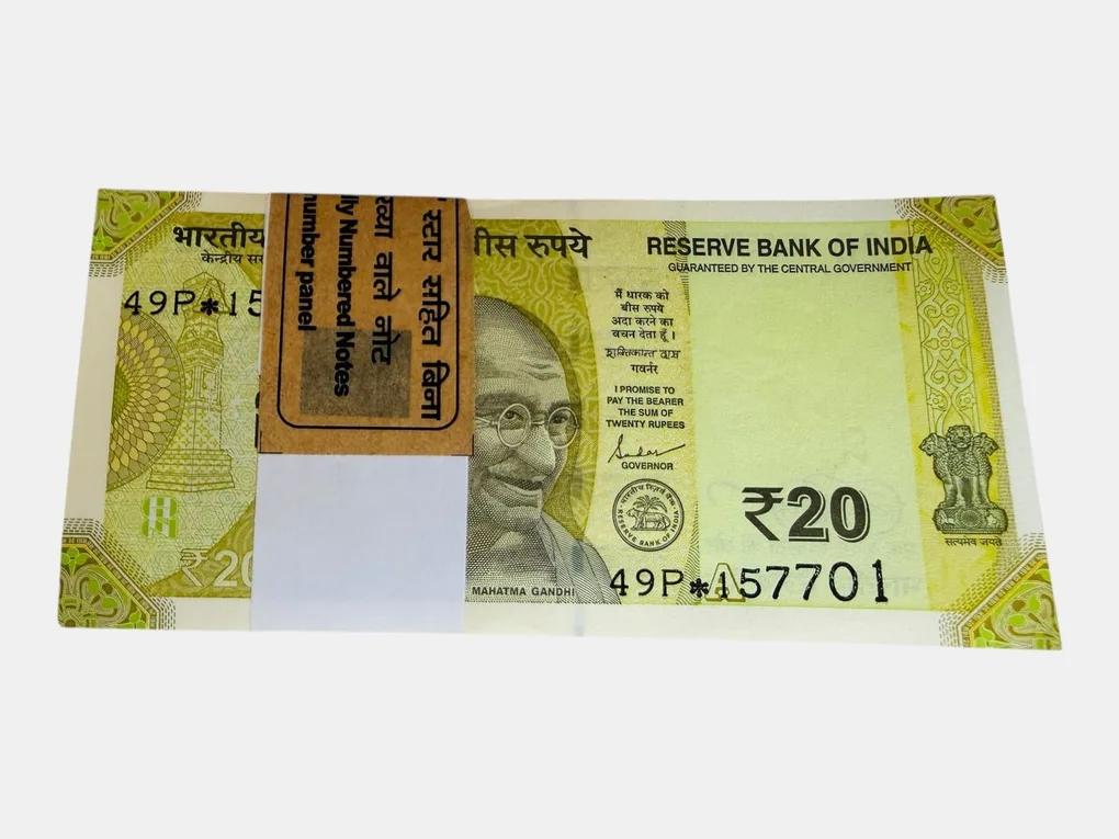 Rs 20 Star Replacement Serial Bundle Gem UNC Prefix 49P Inset A Unique and Rare Issue Year 2023