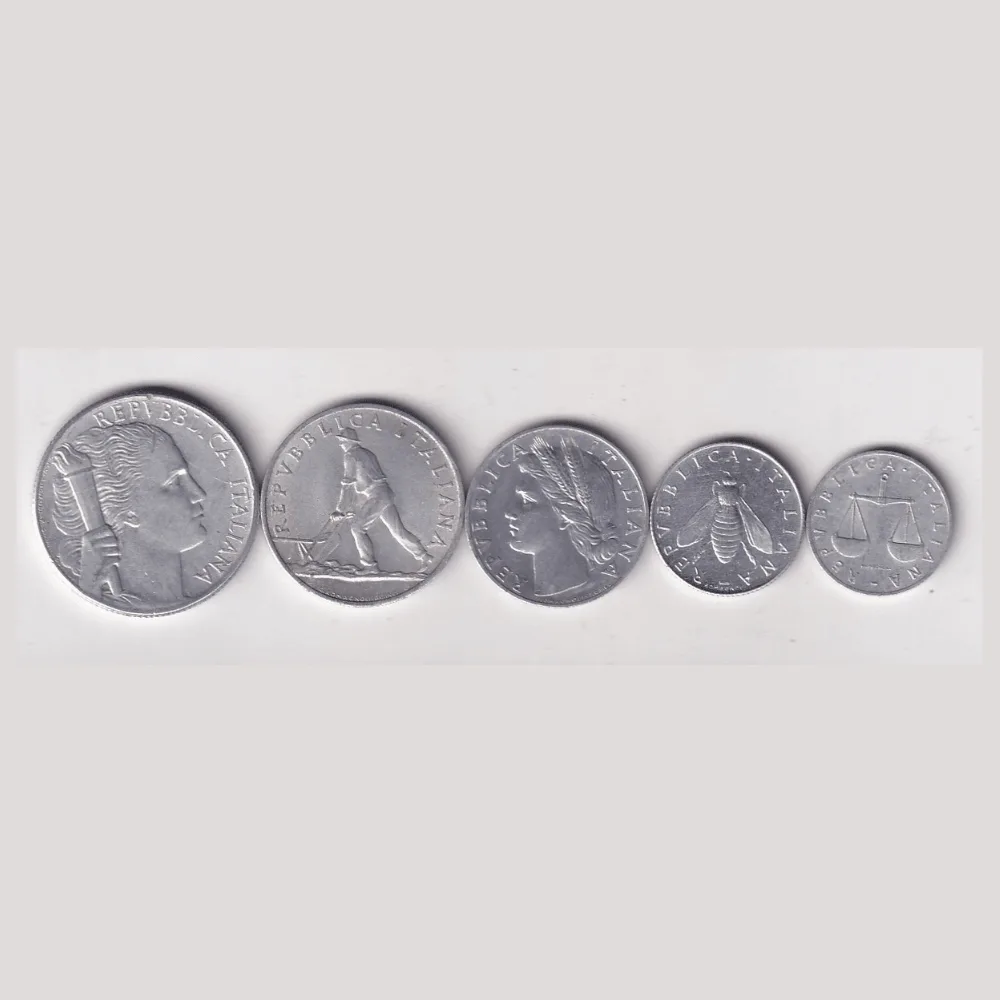 Italy All Different Denomination Commemorative Rare (5 Coin Set) #AA-14