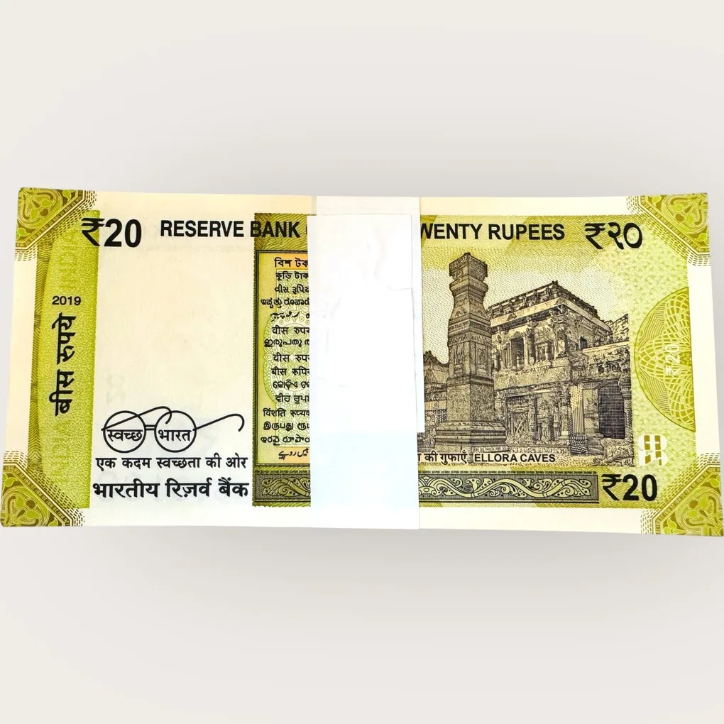 Rs 20 Star Replacement Serial Bundle Gem UNC Prefix 30B Inset R Unique and Rare Issue Year 2019