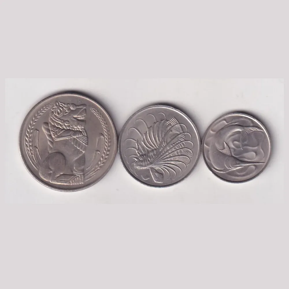 3 DIFFERENT DENOMINATION SINGAPORE RARE COMMEMORATIVE UNC COIN (3 COIN SET)