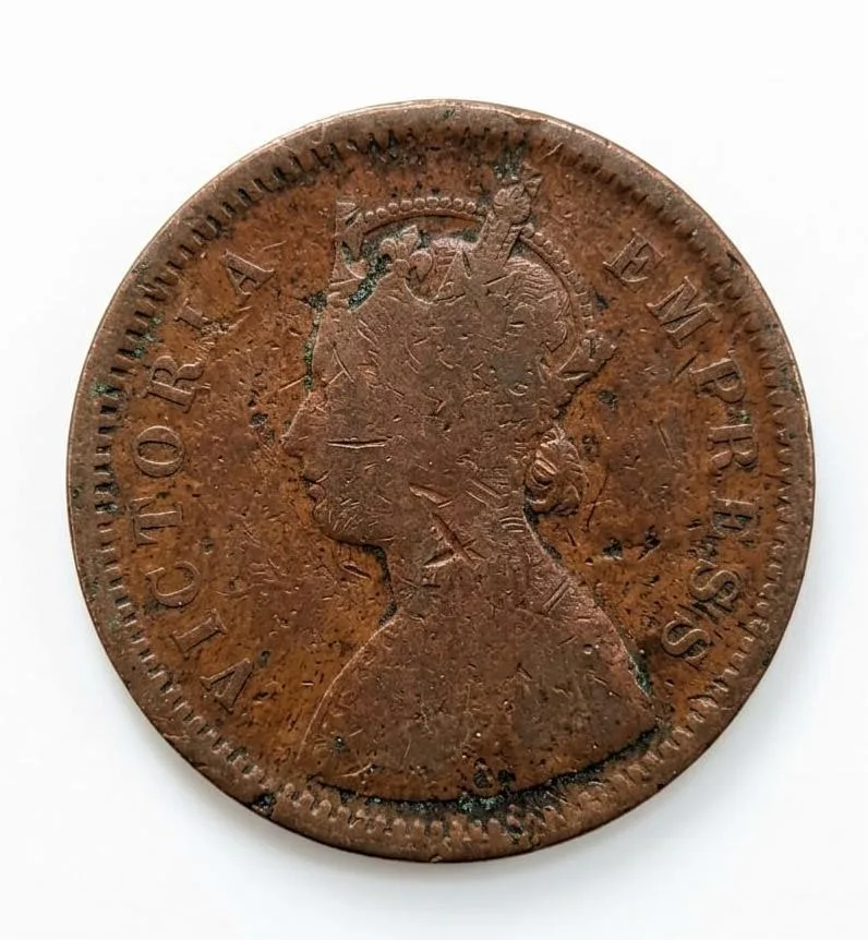 Princely state of (Bikanir) ½ Pice 1894 Victoria Rare Coin #Z-190
