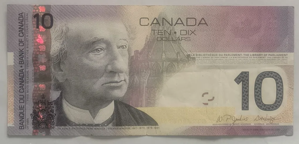 Canada 10 Dollars Rare Note #B2