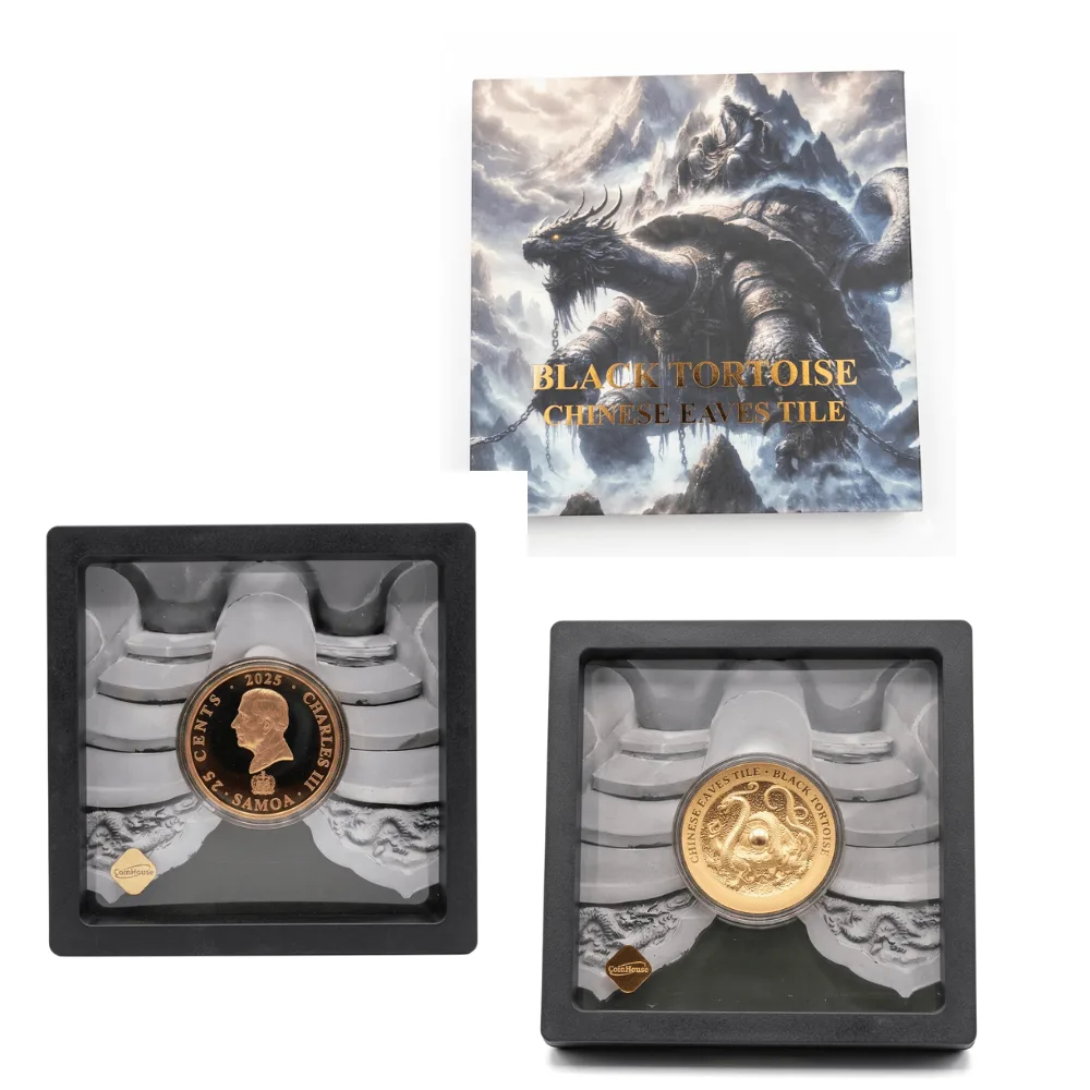 2025 Samoa – 25 cents , Black Tortoise Chinese Eaves Tiles Proof Coin Pack