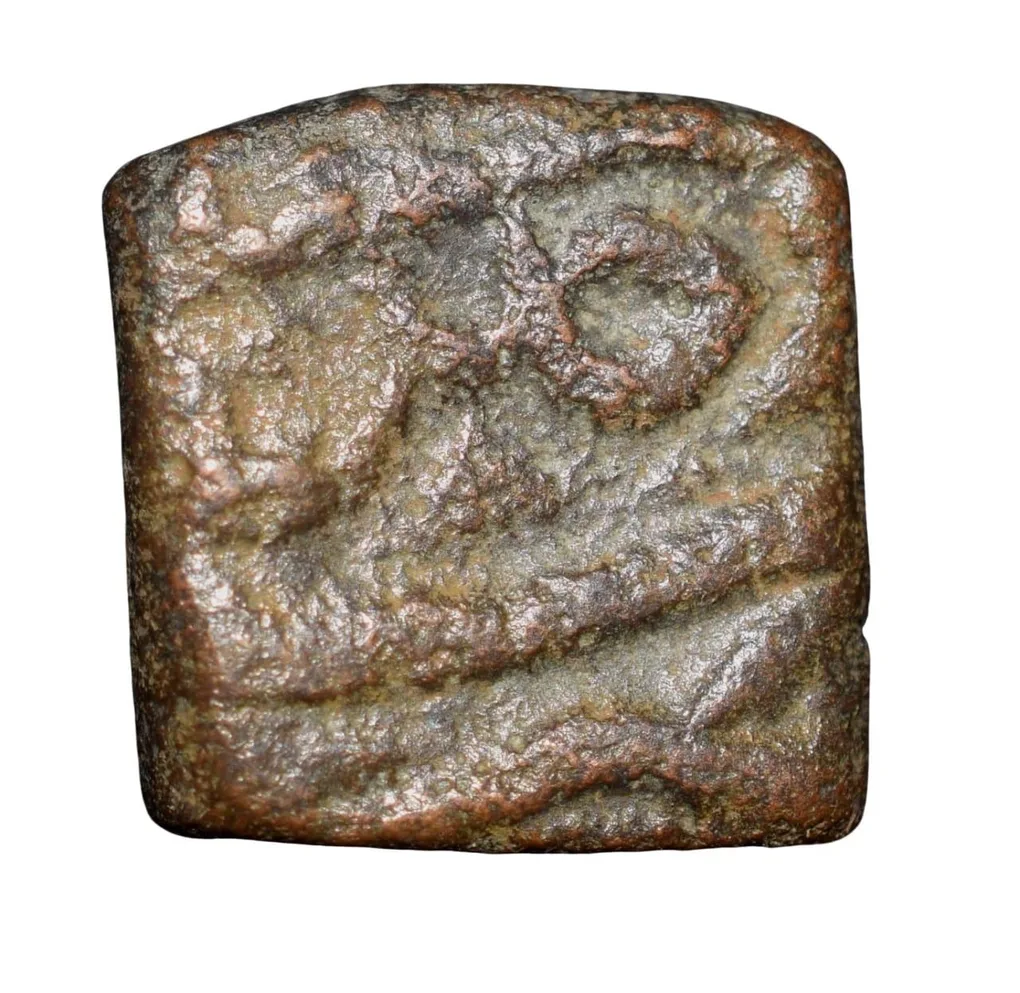 Copper Falus Coin of Shah Jahan(AD1628-1658) of Ujjain Mint Retrograde Obverse Rare