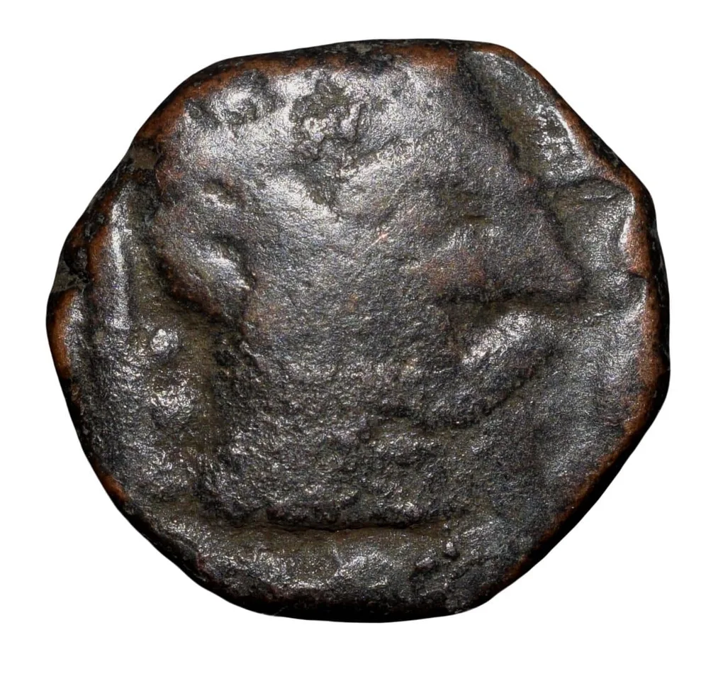 Copper Drachma of Gondophares I(AD20-50) of Indo Parthian Portrait Issue
