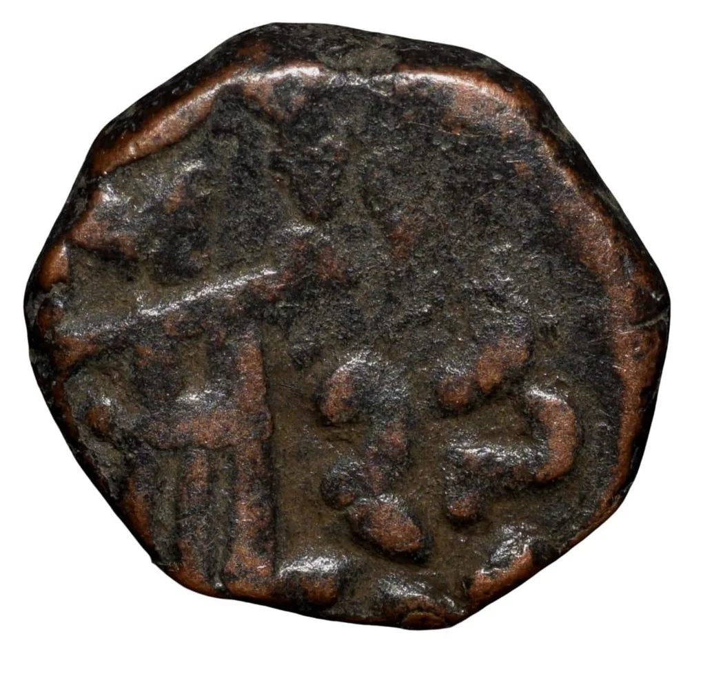 Copper Drachma of Gondophares I(AD20-50) of Indo Parthian Portrait Issue
