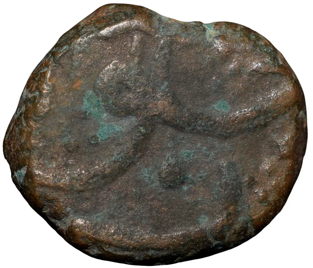 Copper 1/2 Paisa of Shah Alam Bahadur(AD1707-12) of Parenda Mint Unlisted Very Rare