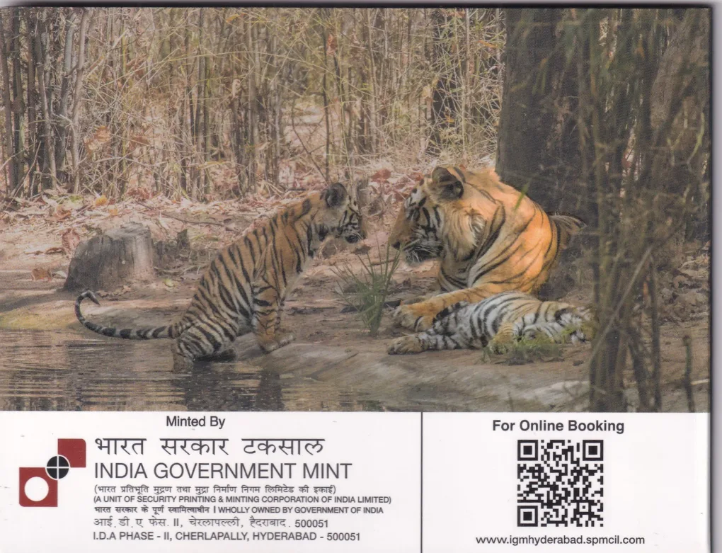 50 Years of Project Tiger Rare Hyderabad Mint UNC Coin Set