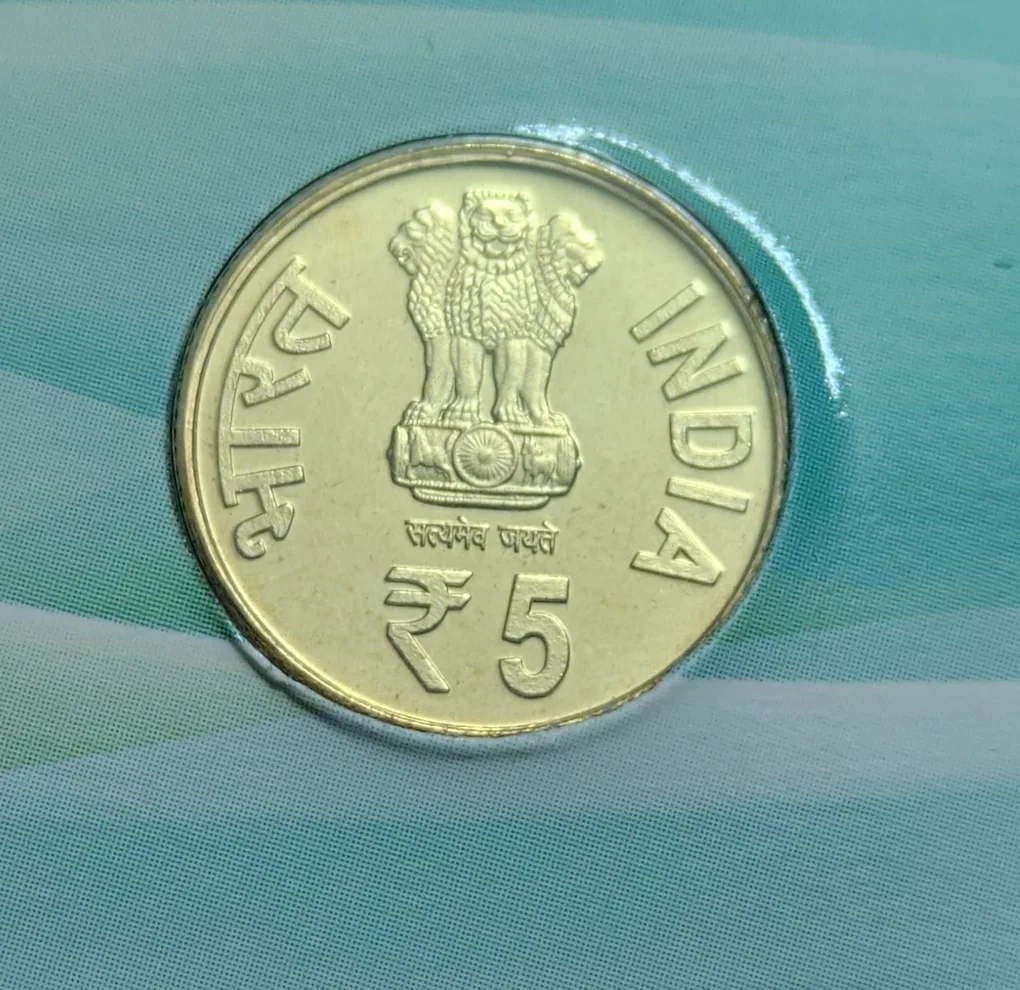 5 Rs Birth Anniversary Of Pandit Deendayal Upadhyaya Silver Coin Kolkata Mint Rare