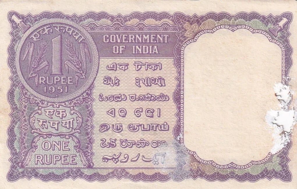 1 Rupees 1951 Governor K.G. Ambegaonkar Rare UNC Note