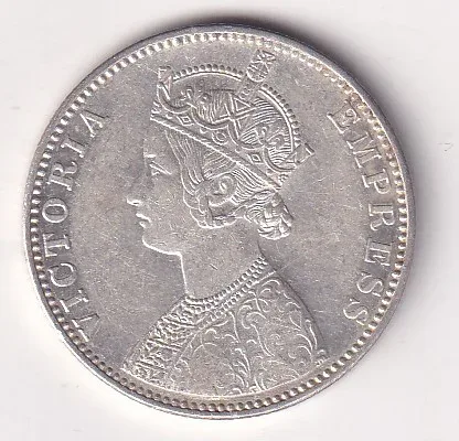 BITISH - INDIA 1 RUPEES 1900 - VICTORIA RARE SILVER HIGH GRADE UNC COIN