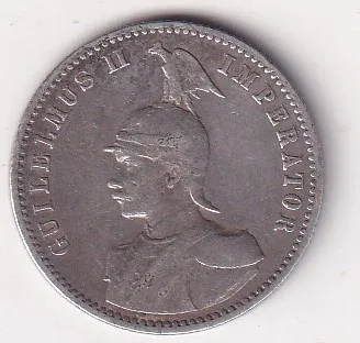 German East ½ Rupie 1904 - Wilhelm II Rare Coin