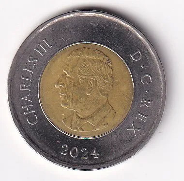 Canada 2 Dollars 2024 (Charles III) Rare Bimetallic Coin#AA-163