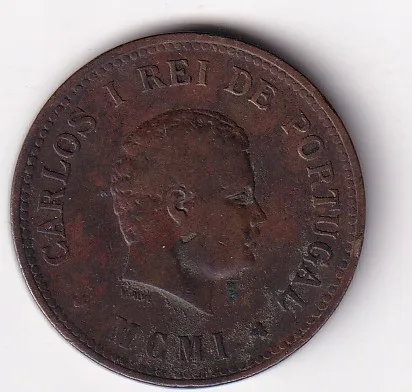 Portuguese India ½ Tanga - Charles I Rare Coin #X-5