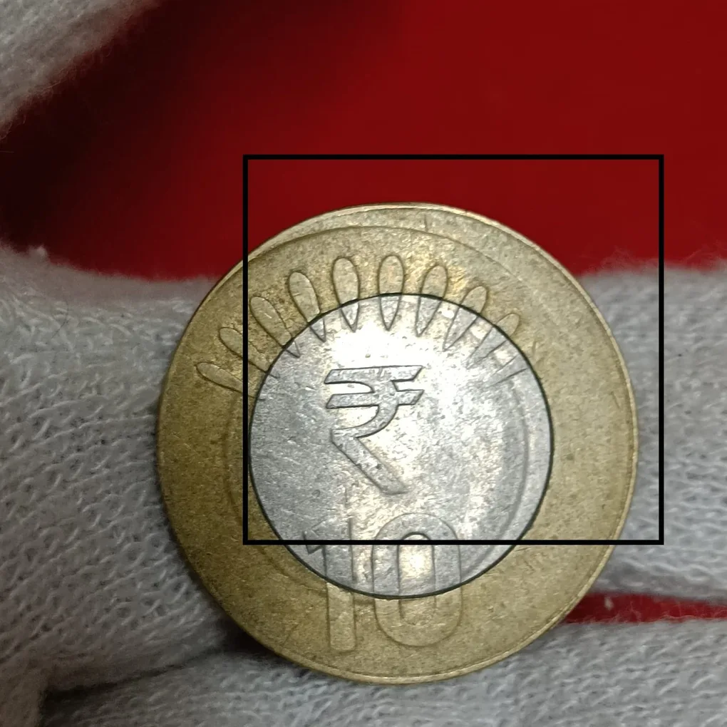 Ten Rs Ring Double Strike Shifted RBI Mistake Error Coin 2015 Year