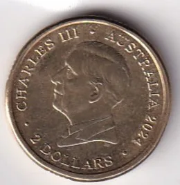 Australia 2 Dollars 2024 (Charles III) Rare Commemorative Coloured Coin#X-21