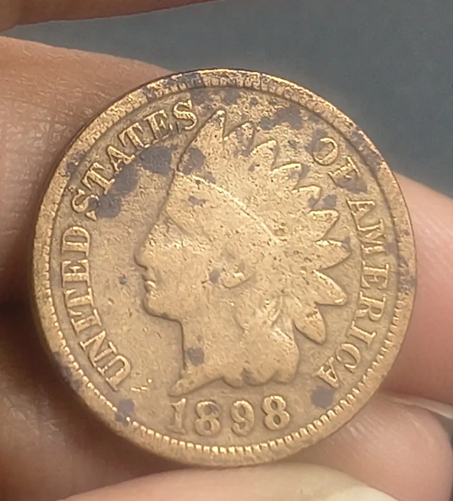 United States 1 Cent 1898 "Indian Head Cent" Rare Coin