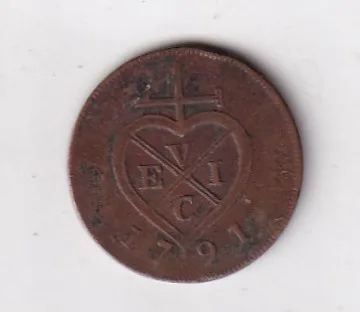 British-India Bombay Presidency 1/2 Pice 1791 (Weight 3.23 Gram) Rare Coin#X-39
