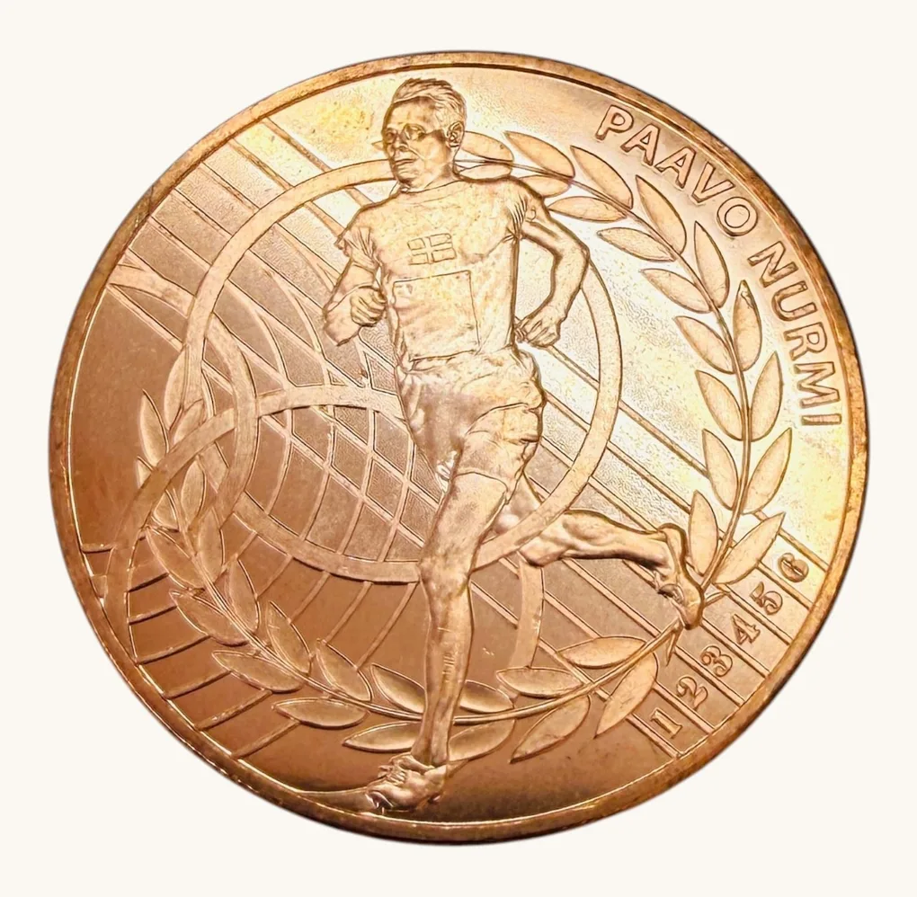 France One Fourth Euro Paavo Nurmi Summer Olympics Issue 2024 Unique and Rare