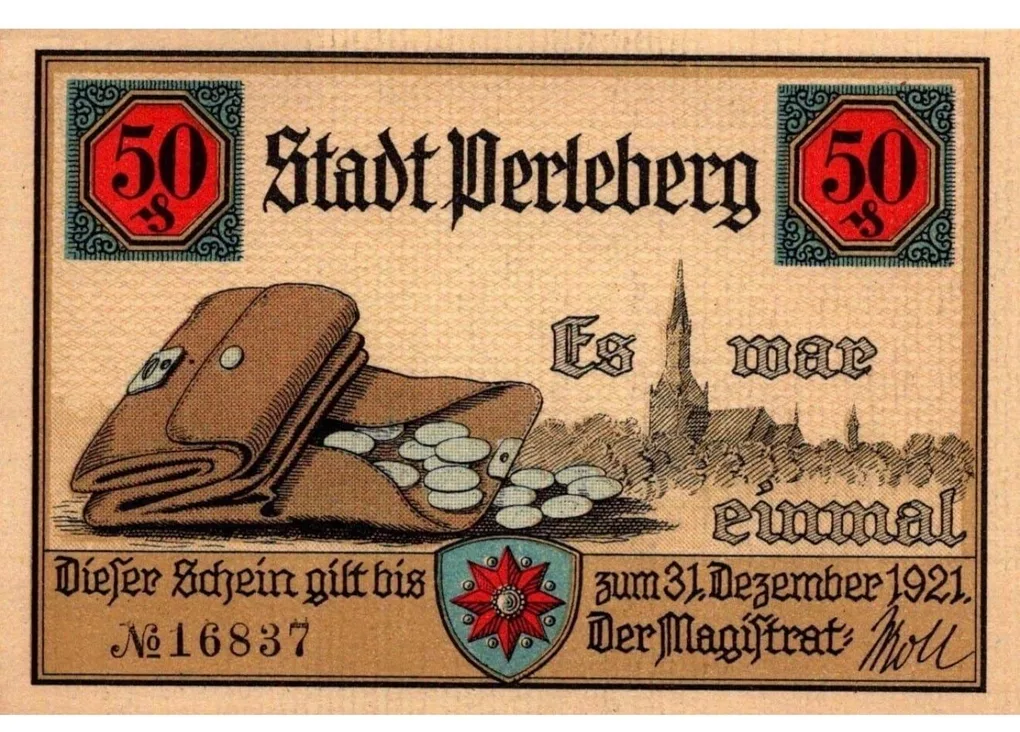Germany Remda 50 Pfennig Notgeld Set 1921 Perleberg UNC and Rare