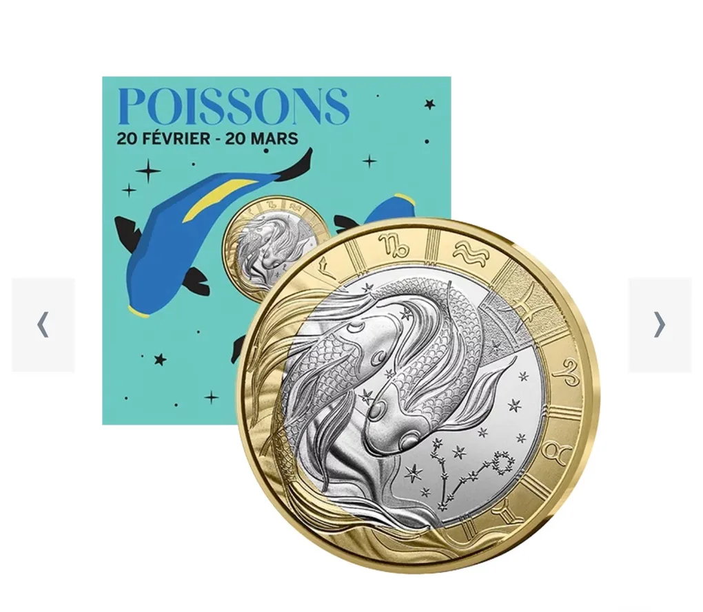 Euro Zodiac Series Pisces 2025 Issue BU Coin 5 Euro Series Extremely Rare and Popular Across Europe