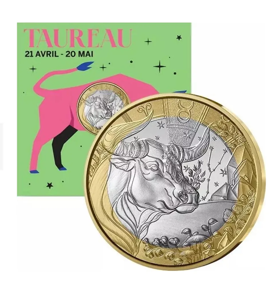 Euro Zodiac Series Taurus 2025 Issue BU Coin 5 Euro Series Extremely Rare and Popular Across Europe